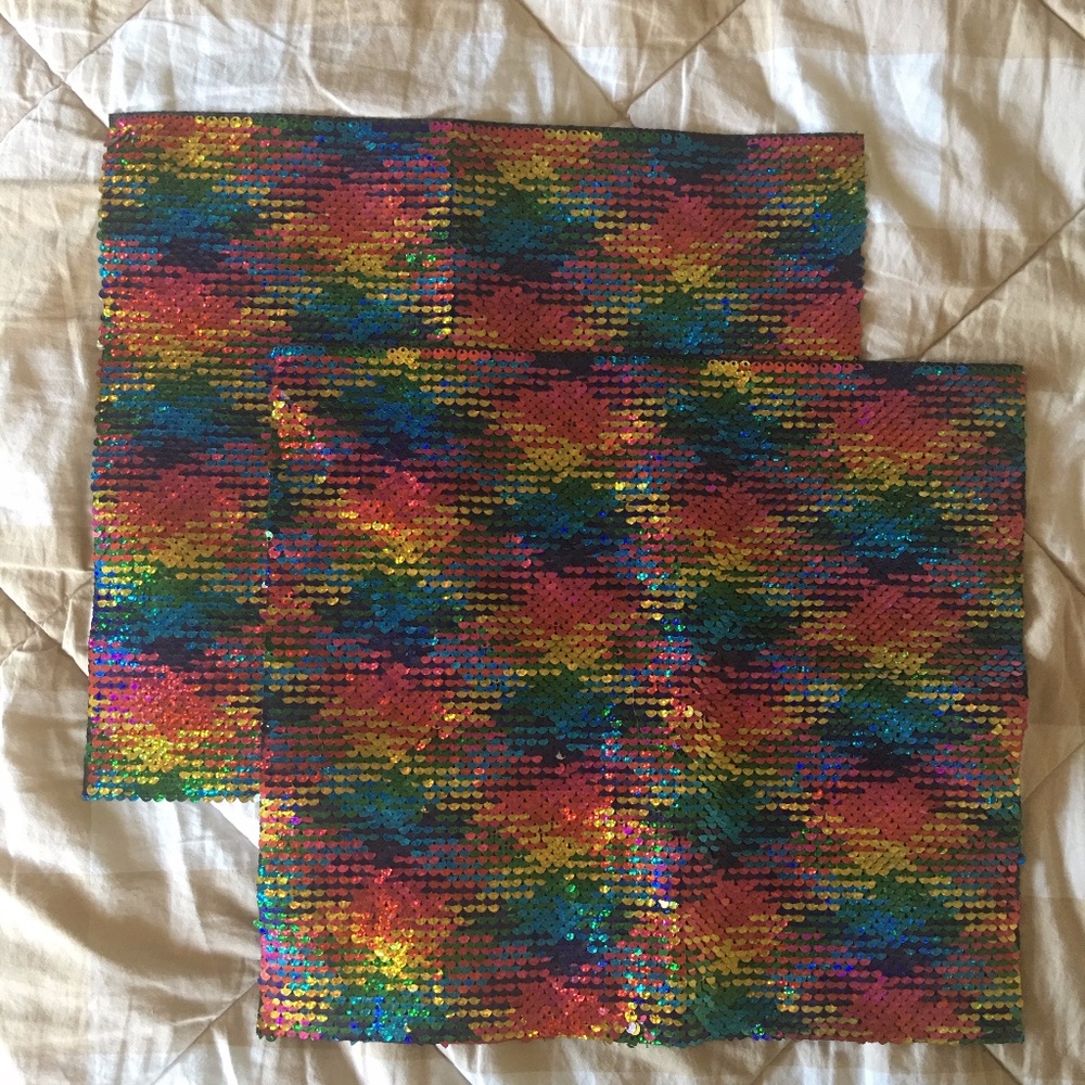 Multi-color Sequin Fabric Squares